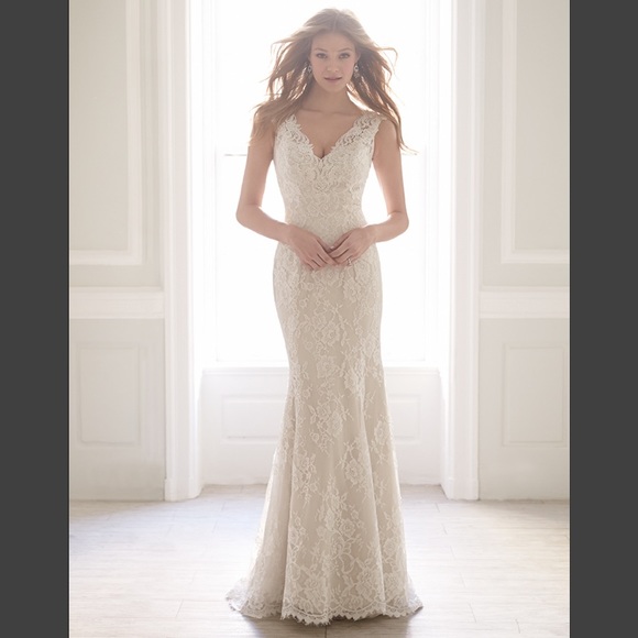 🚨PRICE NEGOTIABLE‼️ IVORY LACE MADISON JAMES MJ152 WEDDING DRESS - NEVER WORN‼️ - Picture 2 of 6